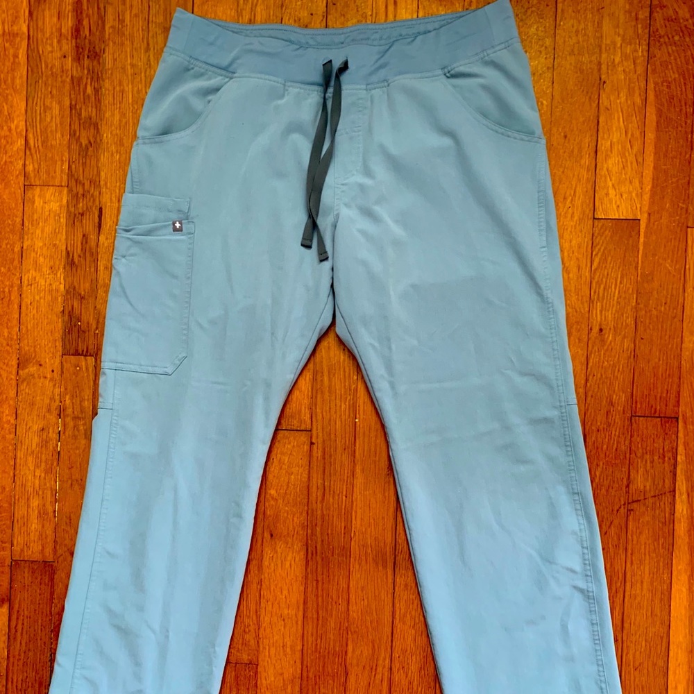 Limited Edition Light Blue Figs Scrub Bottoms